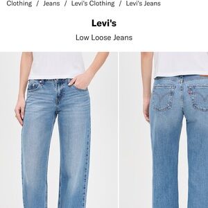 Levi's Low Loose Denim Jeans